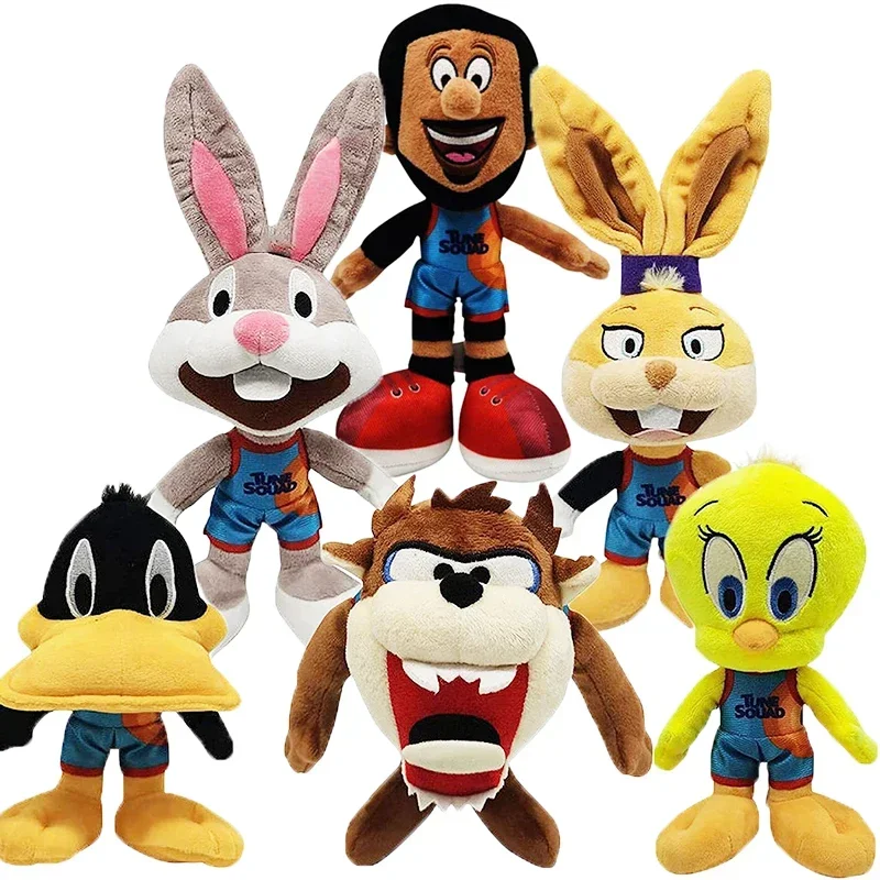 Pluszaki Space Jam, kreskówkowe wypchane figurki, nowa legacja Jamesa, Królik Bugs, Króliczek Lola, Królik, Kaczka, pluszowe lalki, peluche, prezenty świąteczne