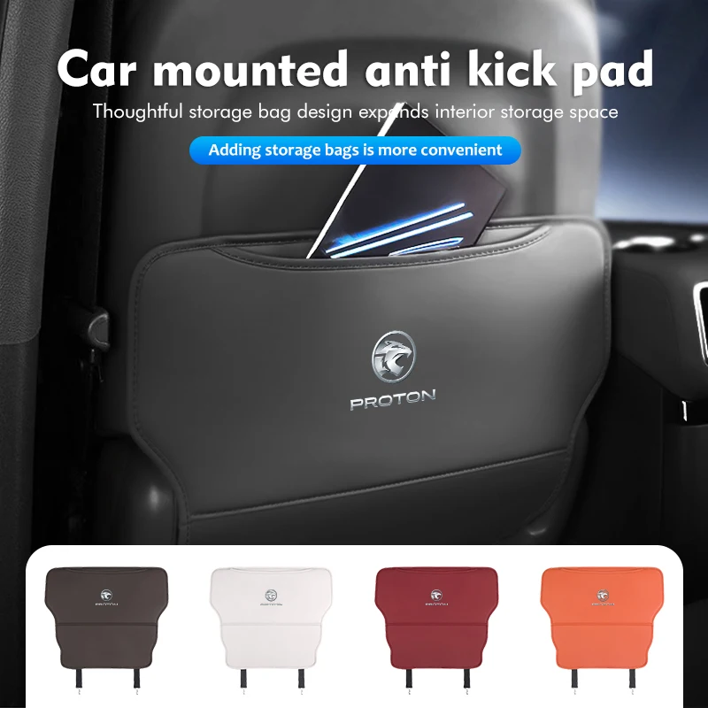 Bolsa de almacenamiento organizadora con bolsillo trasero para asiento de coche, cubierta antipatadas, para Proton Exora Preve Saga Waja X50 X70 SUPRIMA S SAVVY SATRIA