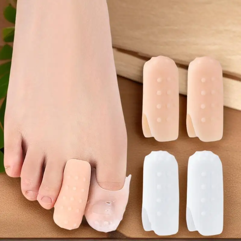 Puntera con orificio, cubierta protectora, funda para el pulgar, ampollas de maíz, alivio del dolor, tubo del dedo del pie, corrección de juanetes, cuidado de los pies, 1 P