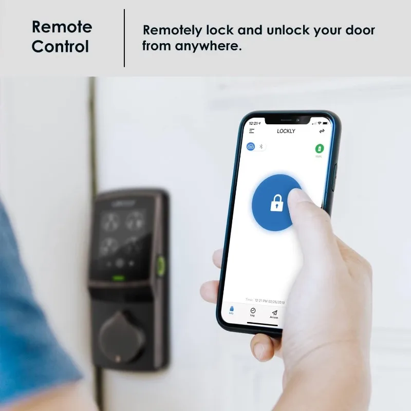 Lockly Secure Pro Deadbolt, Wi-Fi Smart Lock,Keyless Entry Door Lock,PIN Genie® Keypad,3D Biometric Fingerprint Sensor,Auto Lock