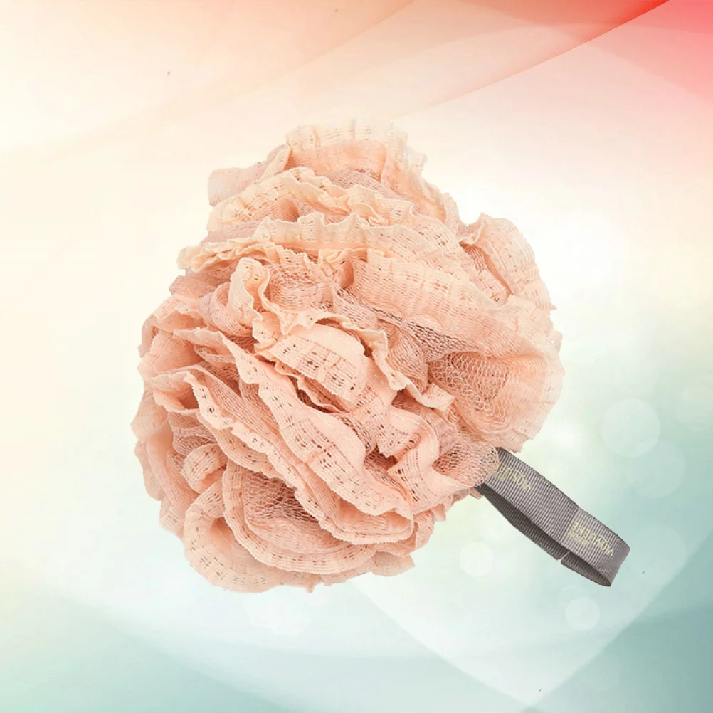 

Sponge Exfoliating Bath Shower Scrubber for Pouf Ball Hanging Mesh Girl