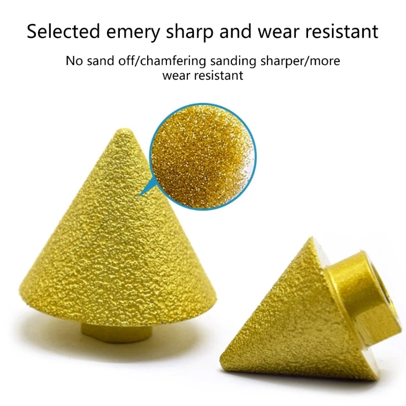 Diamond Chamfer Bit Diamond Cone Phay Bit Đá mở lỗ cho sứ M4YD