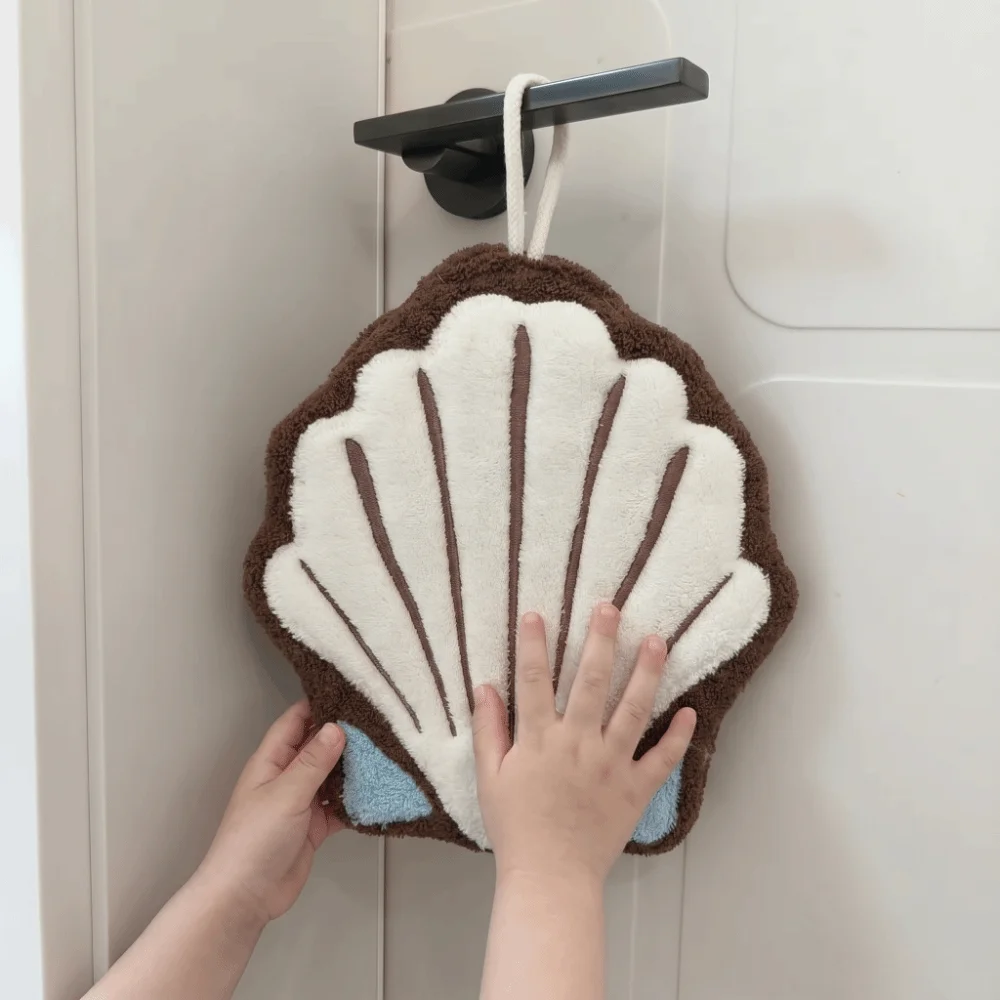 Cartoon Cute Coral Fleece Starfish Hand Towel Fast Drying Dry Hands Instantly Handkerchiefs Fluffy Thick Wipe Cloth
