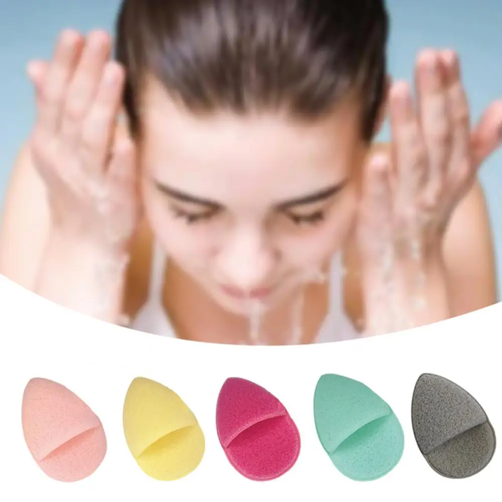 Useful Sponge Puff Polyurethane Cleansing Sponge Finger Cots Reusable Hand-plugged Face Washing Puff  Deep Cleaning