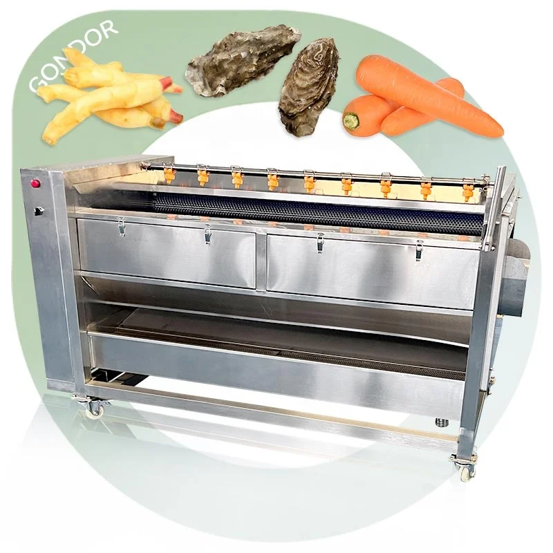 

Vegetable Fruit Onion Peel Wash Dry Roller Cassava-root-peeler Ginger Wash Machine and Peal with Brush