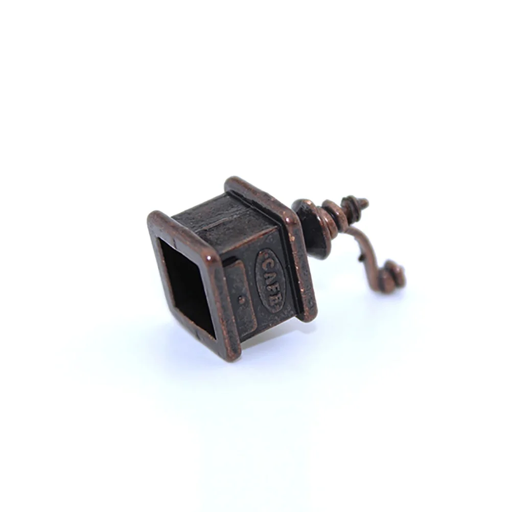 1/12 Dollhouse Miniature Accessories Mini Metal Vintage Coffee Grinder Simulation Furniture Model Toys for Doll House Decoration