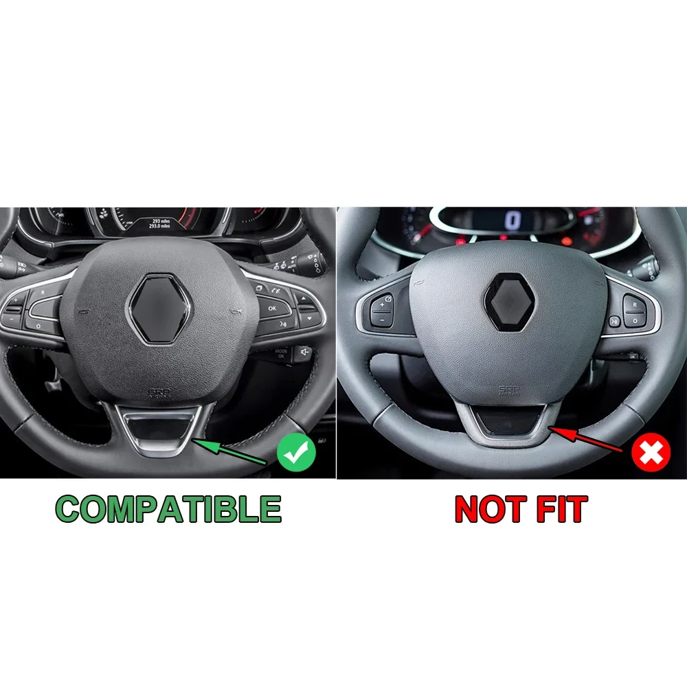 Metal Steering Wheel Trim Emblem Sticker For Renault Koleos Kadjar Megane 4 Talisman Espace Scenic QM6 SM6 view 5