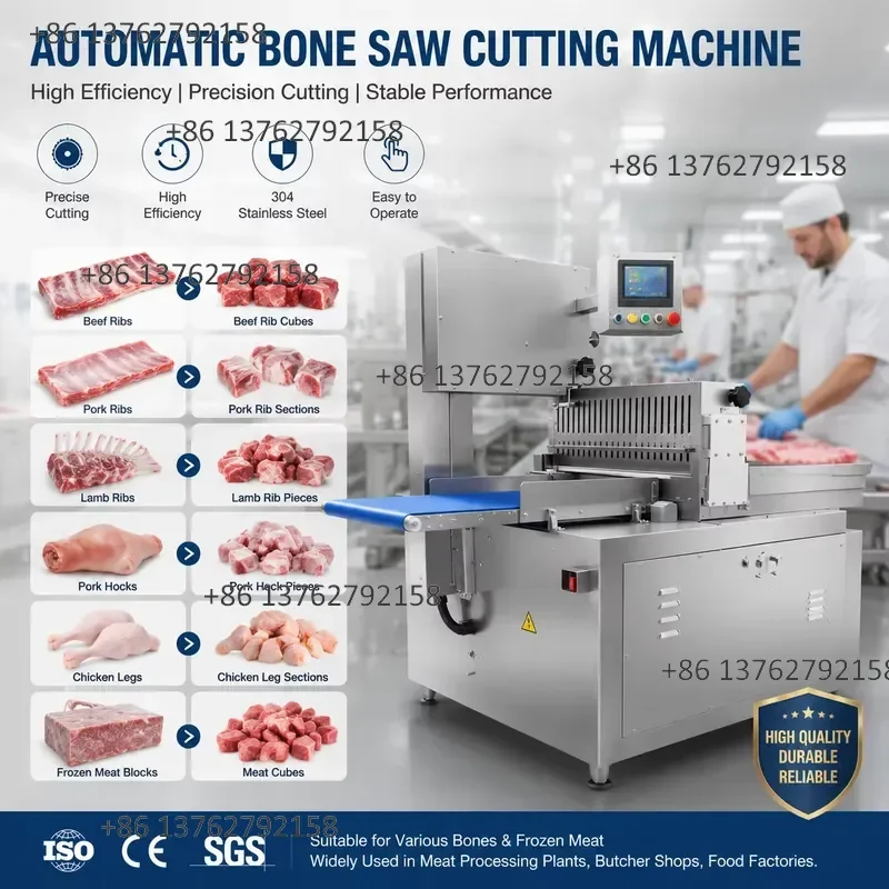 【2026】 Fully Automatic Saw Machine for Butcher Shop | High Efficiency Meat Cutting Equipment for Pork, Beef, Chicken