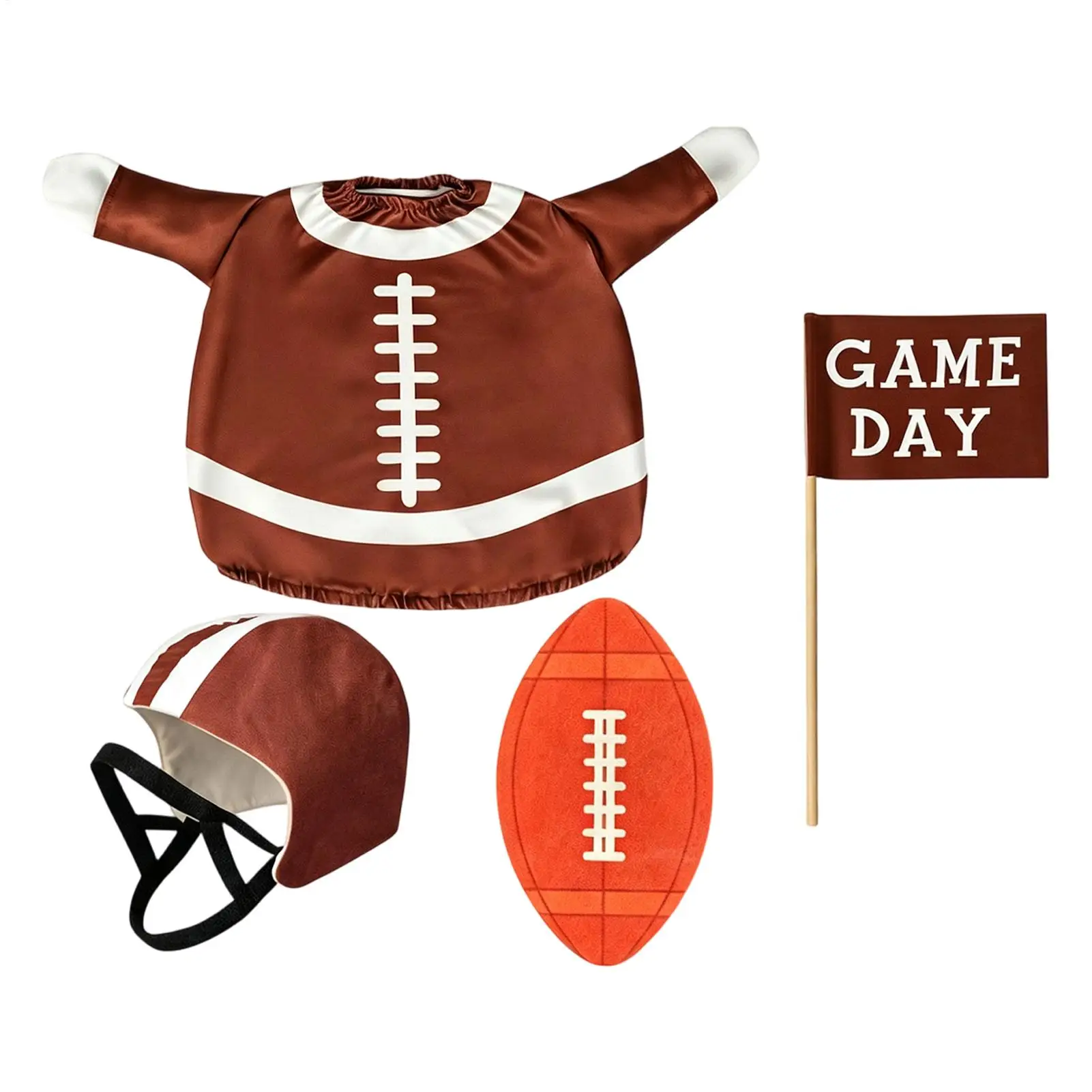 Football Porch Goose Outfit Funny Sports Costume For 23 Inch Lawn Statue, Game Day Yard Decor With Jersey & Helmet view 2