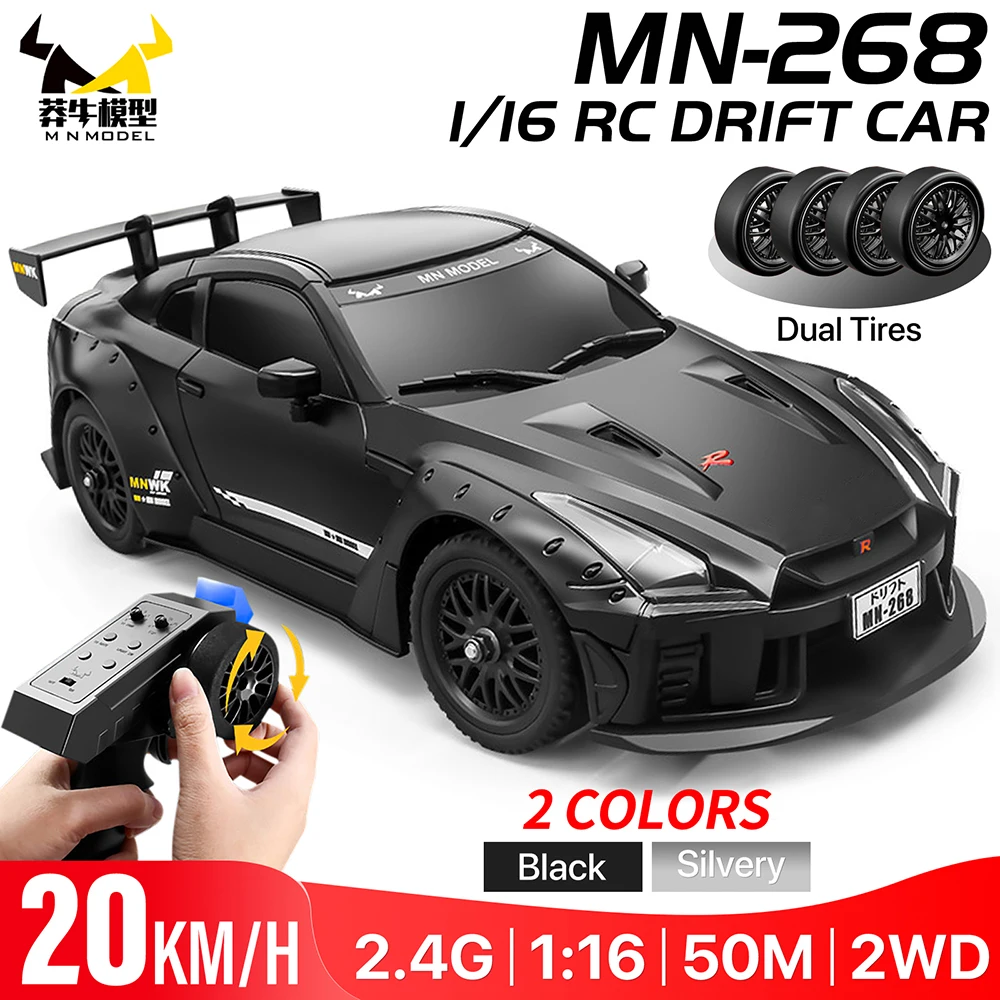 

MN MODEL 1/16 RC Car MN268 20KM/H Rear-wheel Drive 2.4Ghz Gyro with Dual Tires Drift Car
