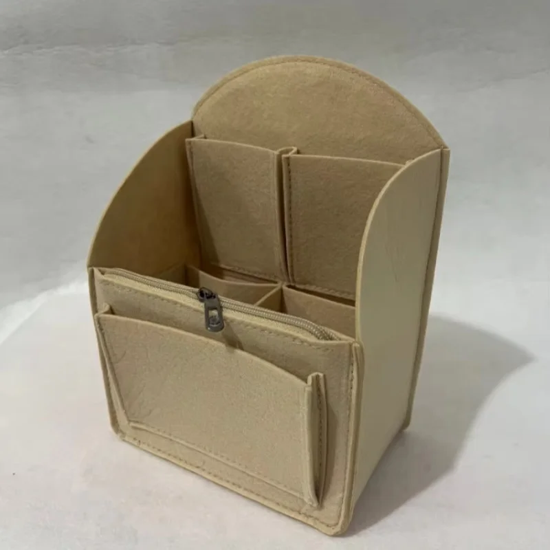 Felt Backpack Insert Small Bag Portable Women Cosmetic Bags Interior Travel Bag Makeup Organizer Fit Various Bags Divider Pocket
