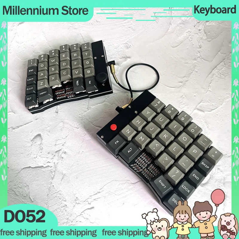 

DO52 40% Split Keyboard Kit DO52Pro Mechanical Keyboard Kit Diy Little Red Dot Keypad Kits Thinkpad Pointing Rod Keyboard Custom
