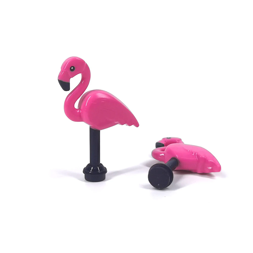 جديد الحيوان الكبار/الشهر فلامنغو Phoenicopteridae MOC اللبنات حديقة الحيوان الحيوانات الأليفة الطوب اللعب متوافق مع ليغو
