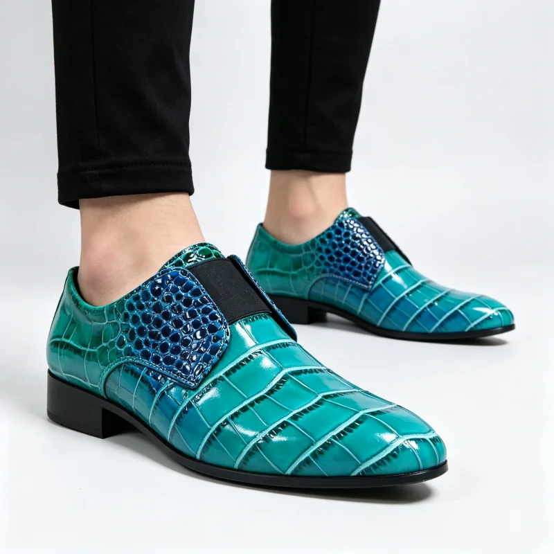 Large Size 40-50 Classic Men Loafers Multi Colored Men Lace Up Business Casual Formal Leather Shoes Social Shoes Men