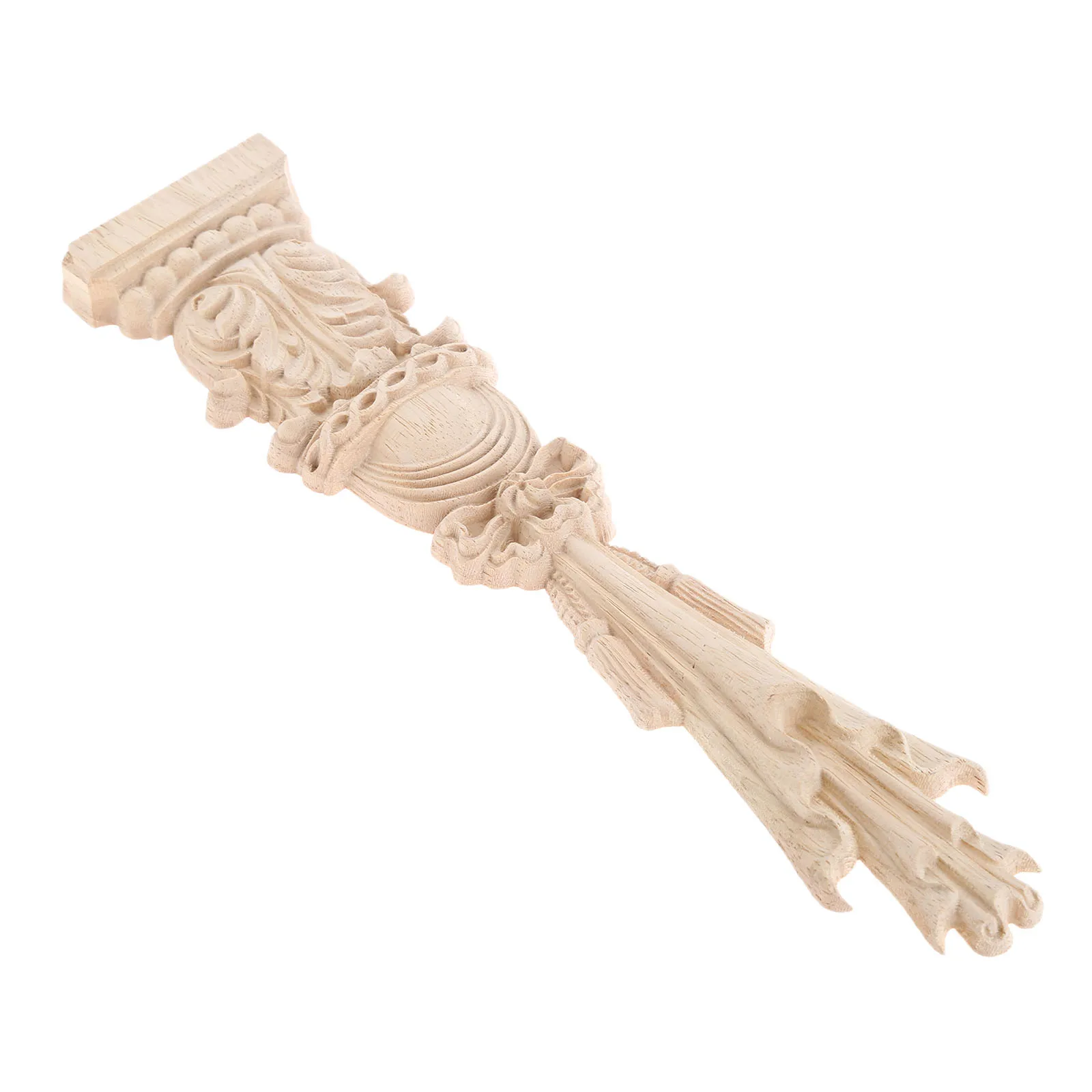 4/2/1PC ไม้นูนเสาแกะสลักรูปลอกมุม Onlay โพสต์รูปร่าง Applique กรอบเฟอร์นิเจอร์ผนัง unpainted การตกแต่งบ้าน30x7cm