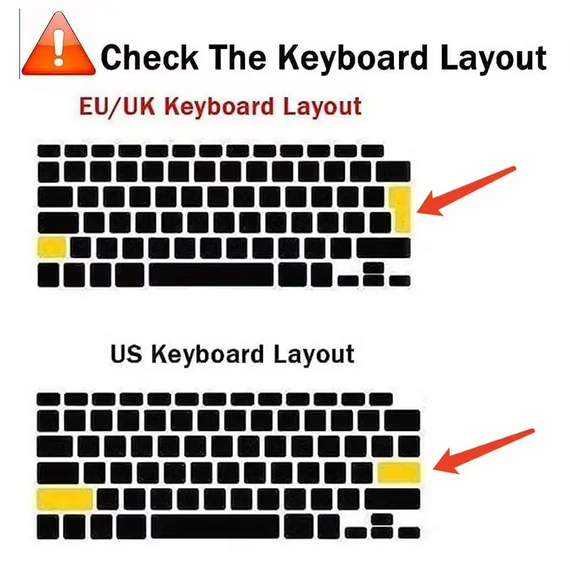 Housse de clavier en silicone de style motif anglais, disposition américaine pour Mac Air 13 "A1466 Pro 13" 15 "avec ou sans Retina 2015 ou ancienne version