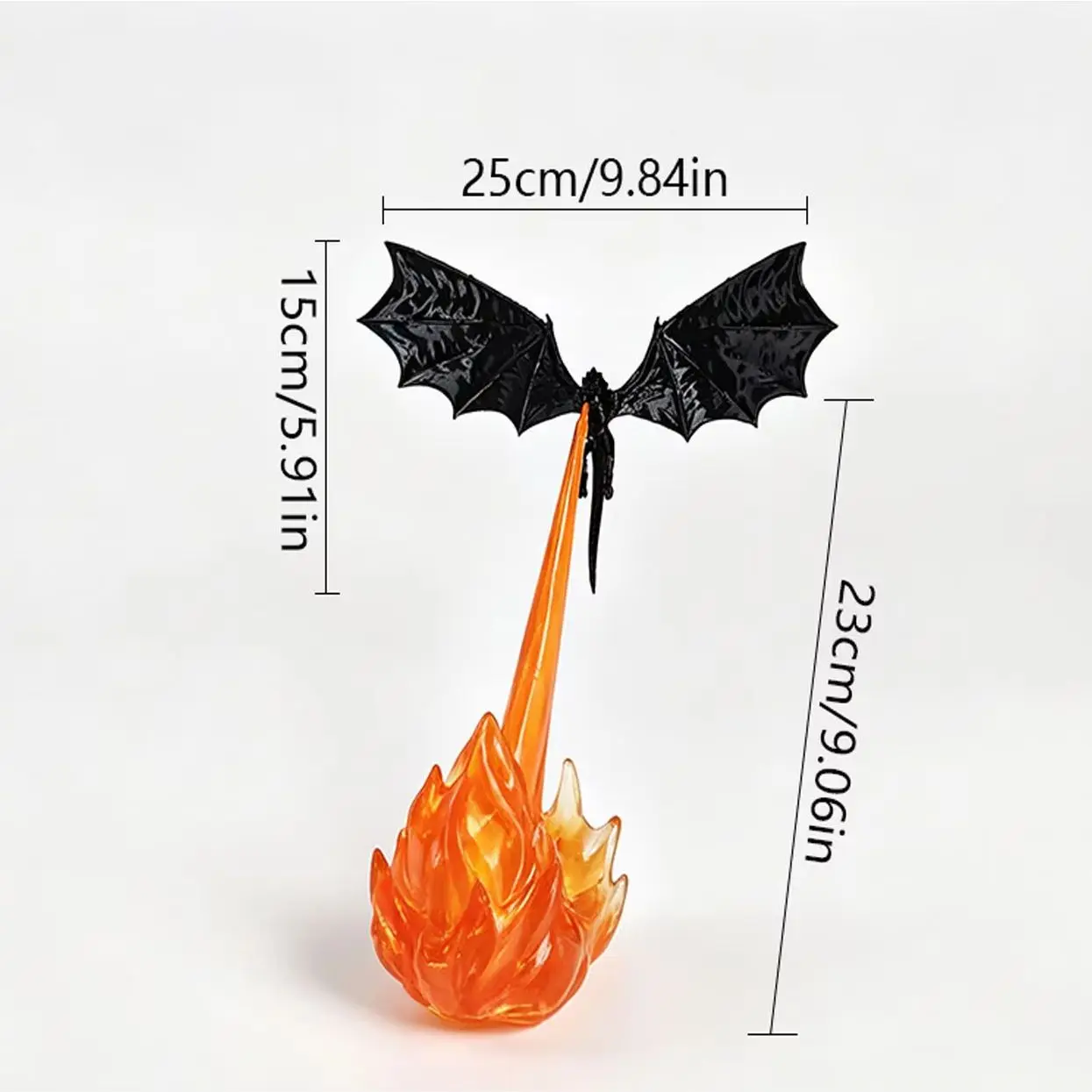 Fire Dragon Bookshelf Ornament, Flying Dragon Bookshelf Decoration Valentine's Gift, Halloween Indoor Desktop Statue Ornament