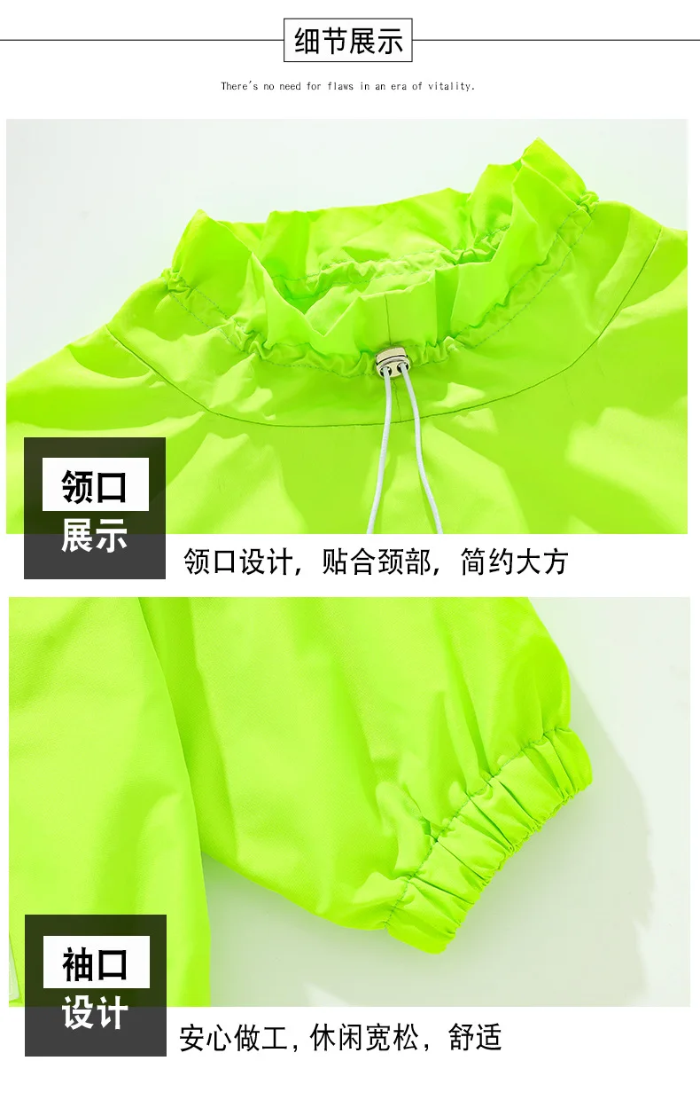Jungen Hip Hop Jacke Cargo hose Kind Pullover Mädchen solide Sweatshirt Street Dance Kleidung setzt Kinder Jogger Kinder Streetwear – Detail 16