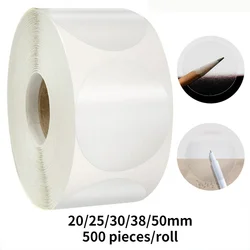 Rouleau d'étiquettes d'étanchéité circulaires transparentes, autocollants décoratifs pour emballage de boîte-cadeau, 20mm, 25mm, 30mm, 38mm, 50mm, 500 pièces