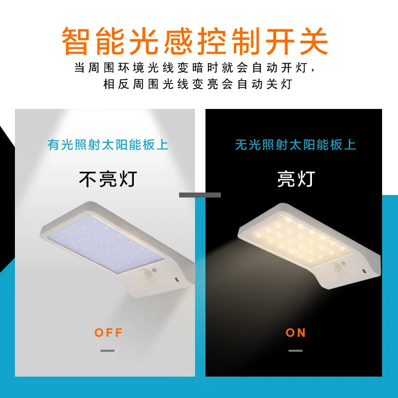 Solar New Remote Control48LEDSolar Powered Light Outdoor Integrated Street Light Household Outdoor Garden Light