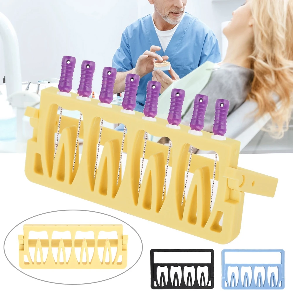 8Holes Dental Endodontic Drill Stand Plastic Stand Root Canal Therapy Files Holder Dental Root Canal Dental Lab Instrument