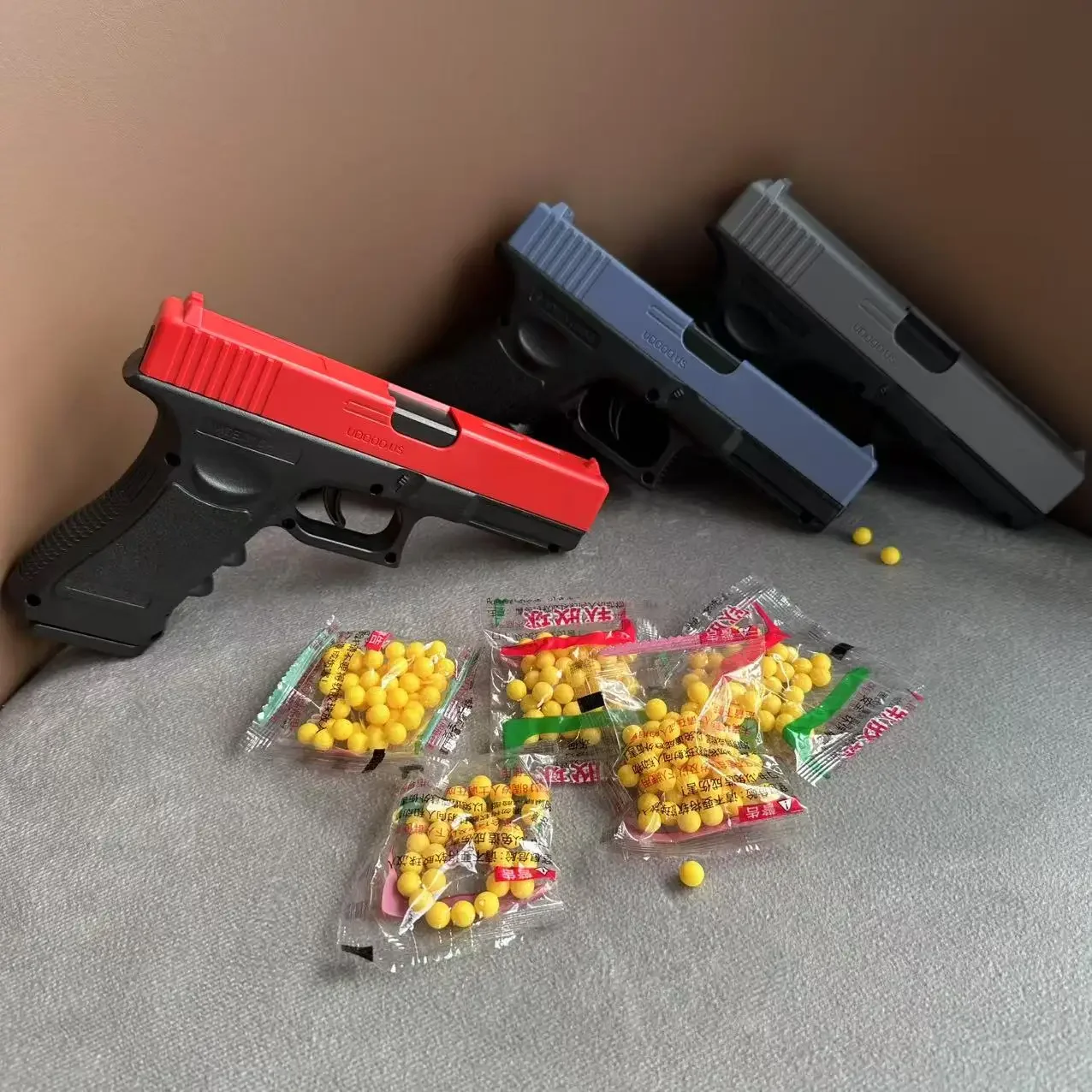 Nueva pistola de juguete manual de pistola airsoft con revista inferior láser, arma de juego cs para deportes al aire libre y balas suaves, regalos de halloween