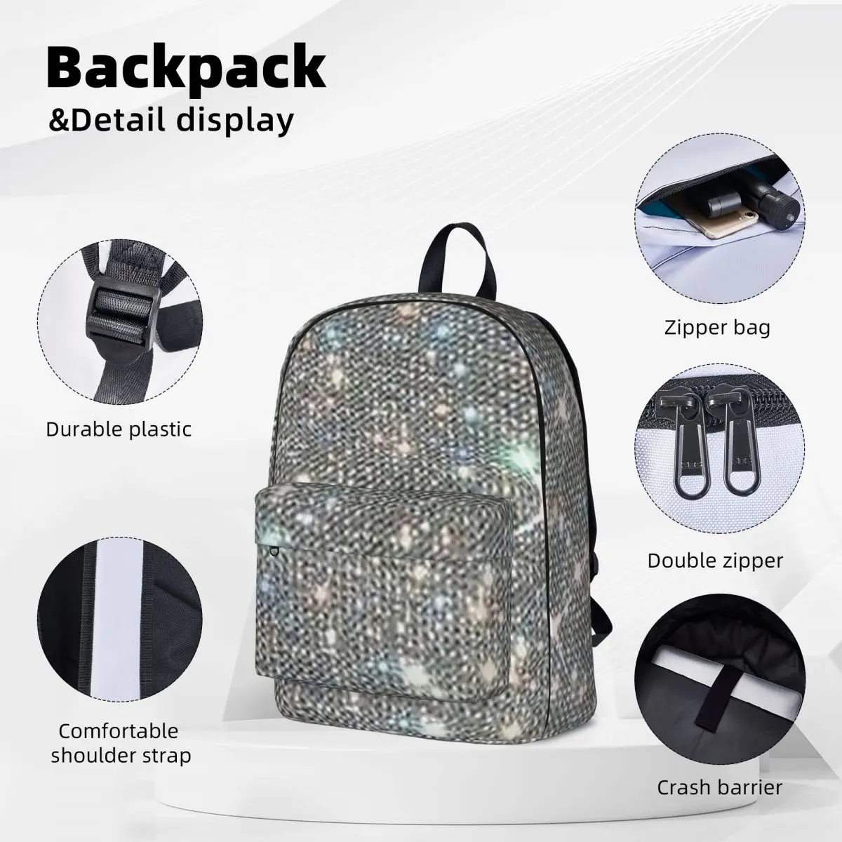 All That Glitters Backpacks Large Capacity Student Book bag Shoulder Bag Travel Rucksack Casual Children School Bag