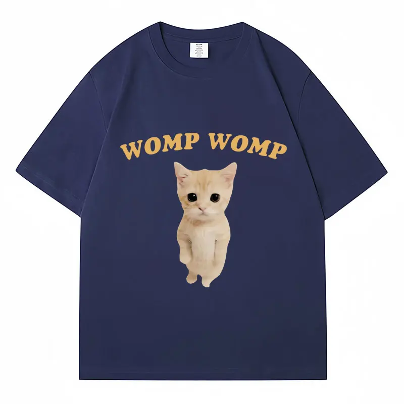 Womp Womp Funny El Gato Sad Crying Cat T Shirt Men Women Fashion Short Sleeve Oversized 100% Cotton Casual T-Shirts Streetwear