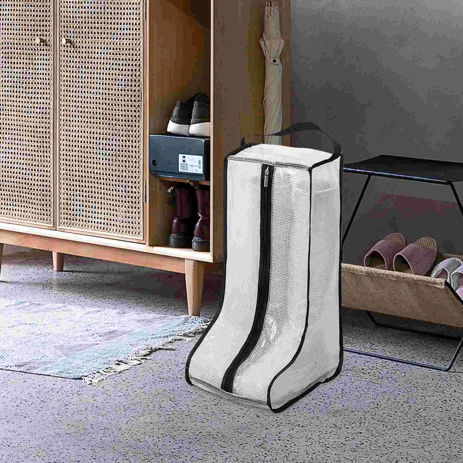 Botas e Capa Protetora Curta Booties, Reutilizável Shoe Holder Bag, PVC Storage, Travel Booties