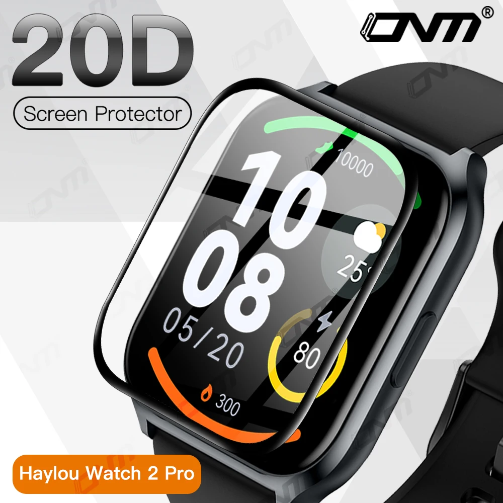 20D Screen Protector for Haylou Watch 2 Pro Flexible Soft Protective Film for Haylou Watch 2 Pro Full Coverage Film (Not Glass)