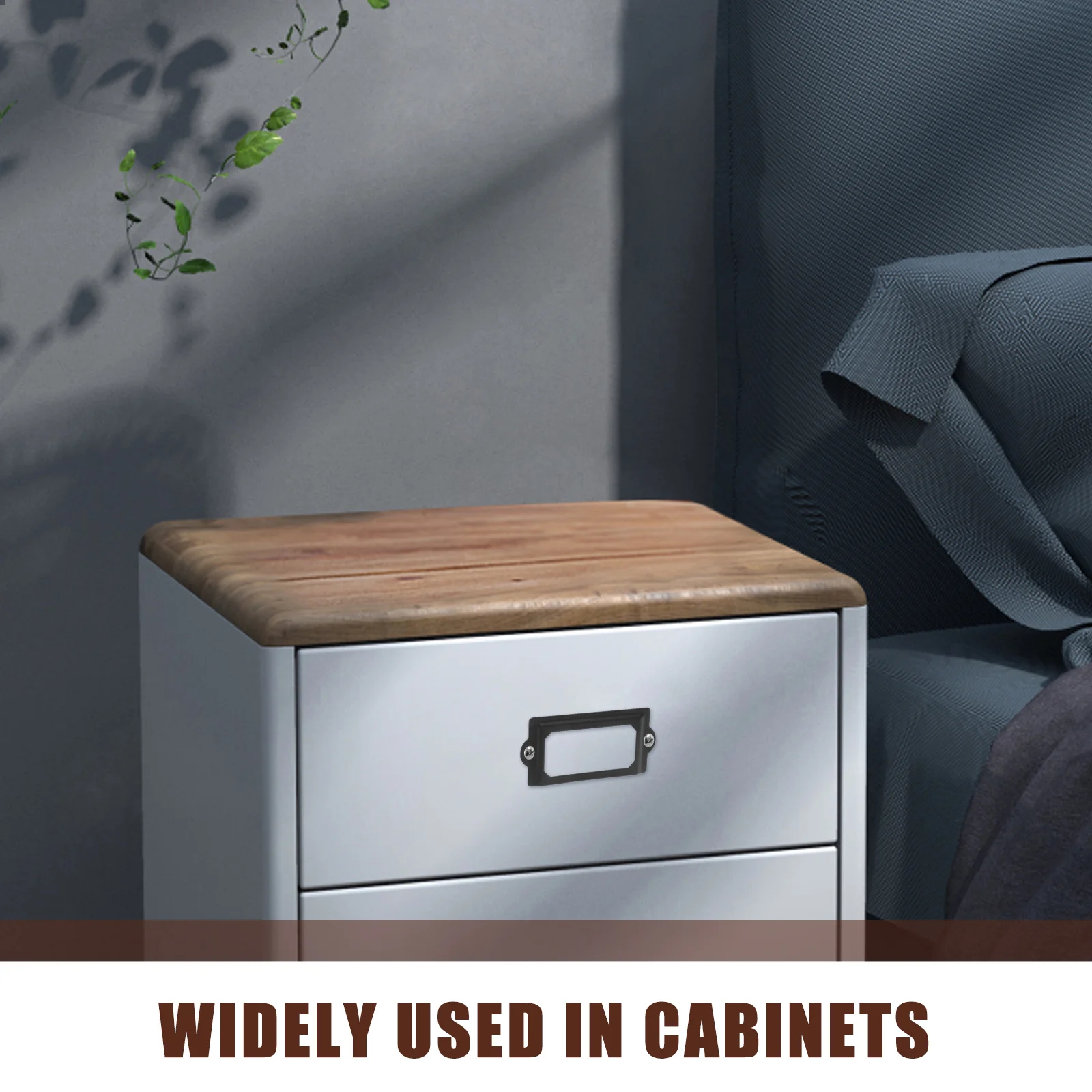 50 set Metal Clips Iron Drawer Label Holder For File Cabinet Storage Organization Office Library Use Cabinet Label