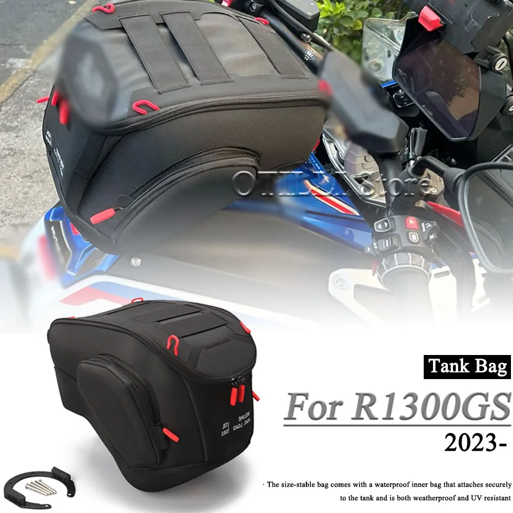 

For BMW R1300GS GS1300 R 1300GS R 1300 GS 2023 2024 2025 Motorcycle Waterproof Fuel Tank Bag 12L Tool Backpack Portable Black