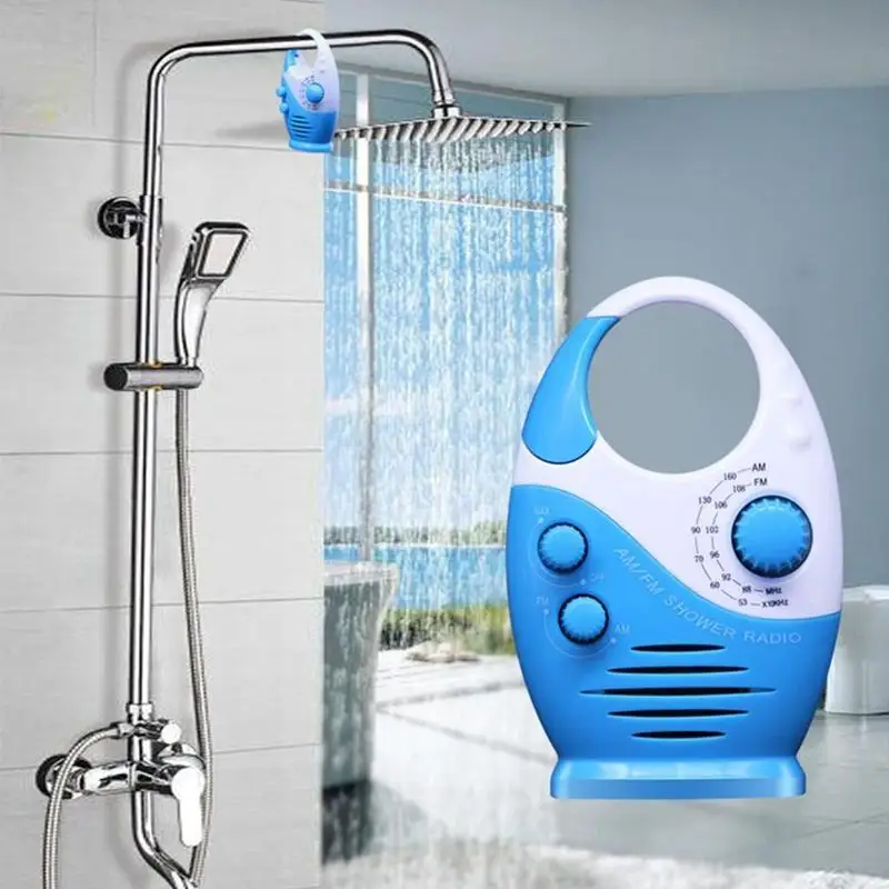 Waterproof Radio Waterproof AM FM Radio Inside Or Outside Shower Radio Lightweight Speaker For Hot Tub Bathroom Beach