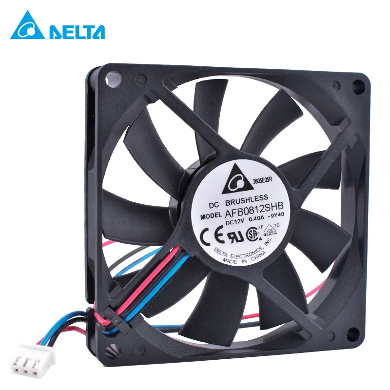 AFB0812SHB 8cm 80mm fan 8015 12V 0.40A  3 wire double ball bearing large air volume cooling fan