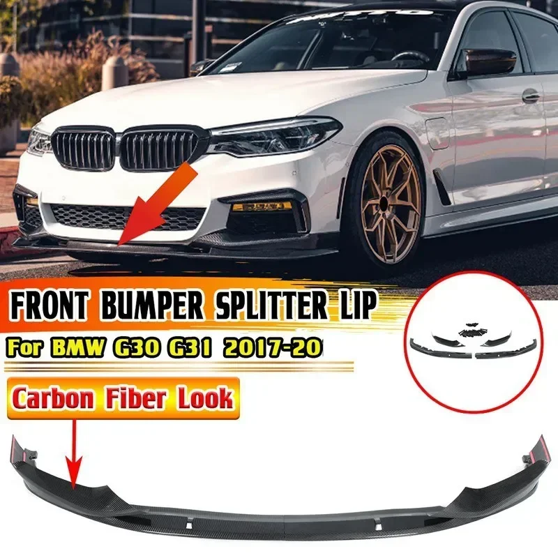 

High Quality G30 Car Front Bumper Lip Splitter Spolier Body Kit Winglet Aprons Guard Covers For BMW G30 G31 M Sport 2017-2019