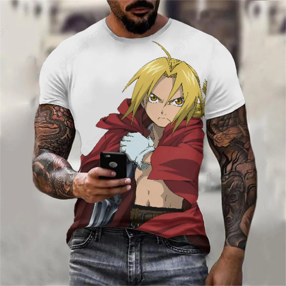 Amine Fullmetal Alchemist T-shirts men women funny humor print t-shirts casual men t-shirts unisex streetwear