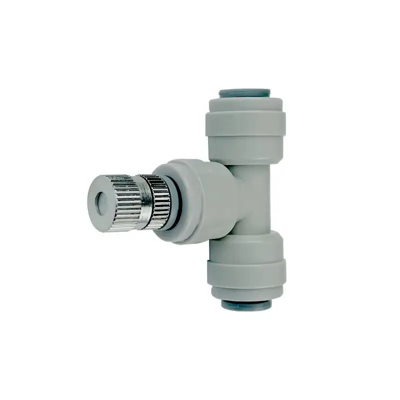 

1/4'' Quick-Connect Brass Mist Nozzle T-Connector for Outdoor Garden Irrigation with 3/4'' Plastic Adapter