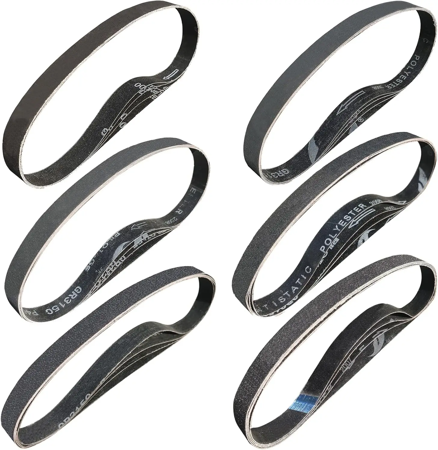 

24 Pack 1x30 Inch Silicon Carbide Sanding Belts Assorted Grits 120-1000 for Knife Sharpening and Metalworking