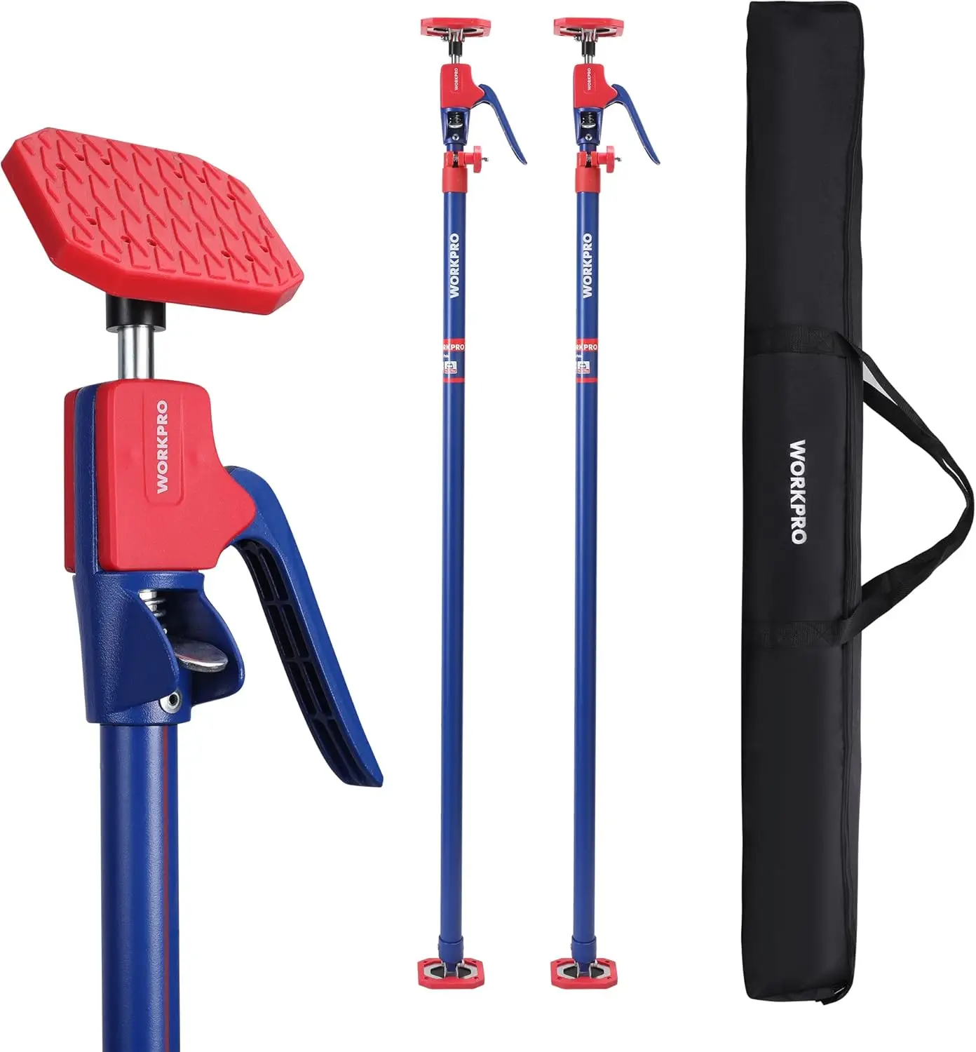 

Adjustable Steel Telescopic Support Pole, 54-114 Inches, 154 lbs Capacity for Cabinet & Drywall Jacks, 2-Pack