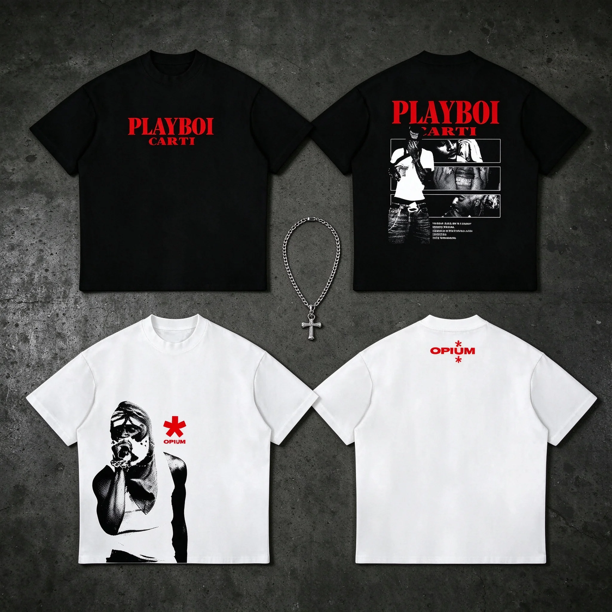 New Playboi Carti I Am Music Album Print T-Shirt Y2K Meme Opium Ken Carson Destroy Lonely T Shirts Women Fashion Vintage Cotton
