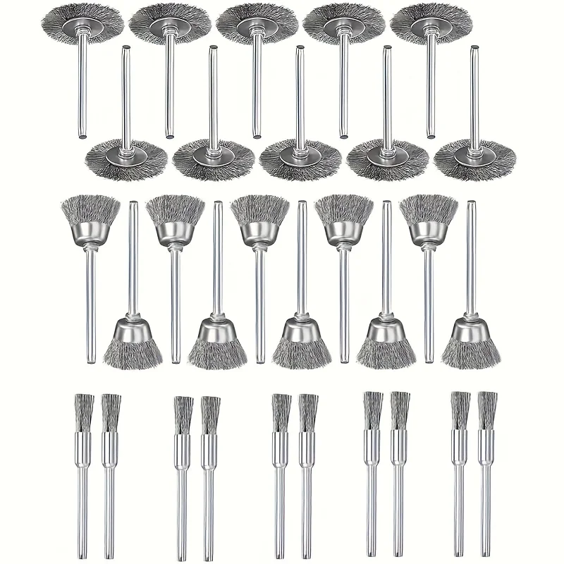 

Набор проволочных щеток из 30 предметов, латунная проволочная щетка для аккумуляторной отвертки, подходит для удаления ржавчины, чистки, удаления накипи и полит.