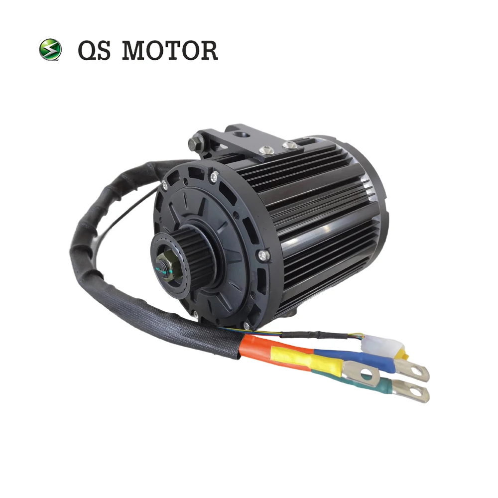 QSMOTOR 90H QS138 4000W Air Cooled Mid Drive Electric PMSM Motor Max Continous 72V 100KPH for Electric Motorcycle Scooter