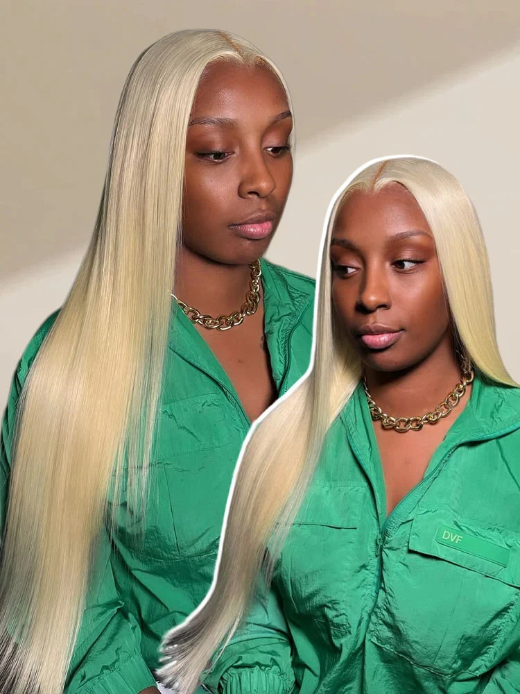 30 40 Inch 360 Lace Wig 613 13x6 HD Transparent Lace Straight Blonde Wig 200 Density Pre Plucked Natural Hairline with Baby Hair RawVietnamese Hair 13x4 Lace Front Human Hair Wigs For Black Women