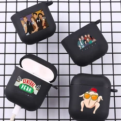 Central Perk Friends With Hook for Apple Airpods 2 1 Earphone Cases Accessorie Silicone Case For Airpod Pro 3 Pro2 Black Cover