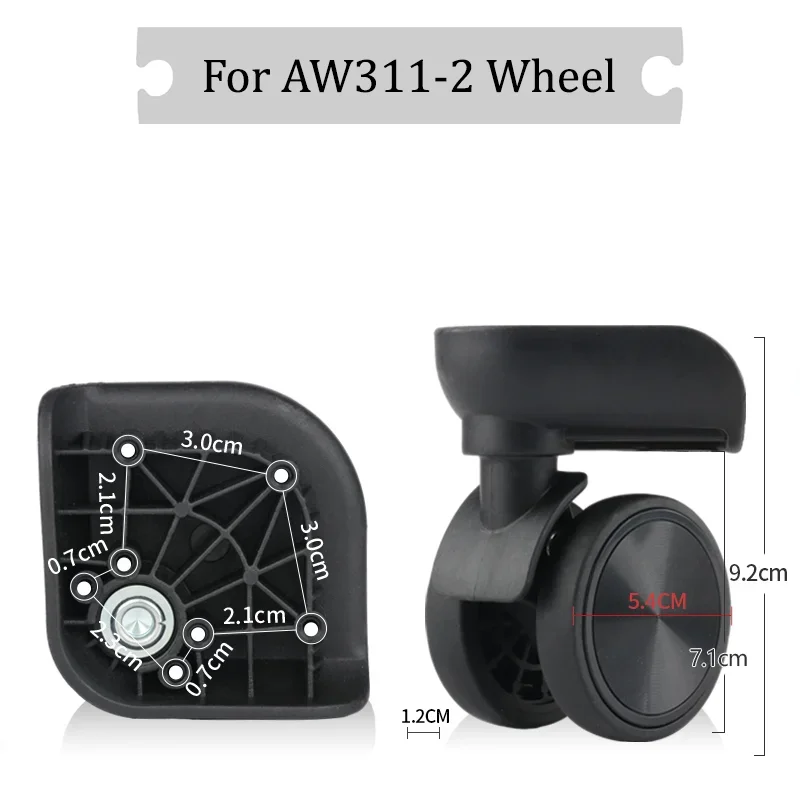 For AW311-2 Universal Wheel Replacement Suitcase Silent Smooth Shock Absorbing Durable Convenient Accessories Caster Wheels
