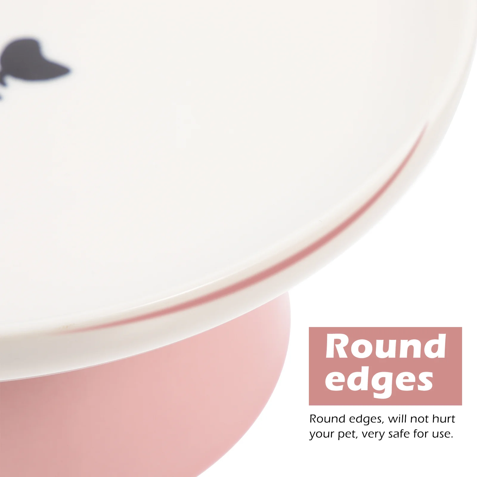 

Elevated Cat Bowl Raised Neck Protection Ceramic Cat Food Holder Feeding Tray Stable Base Pet Feeder for Daily Use