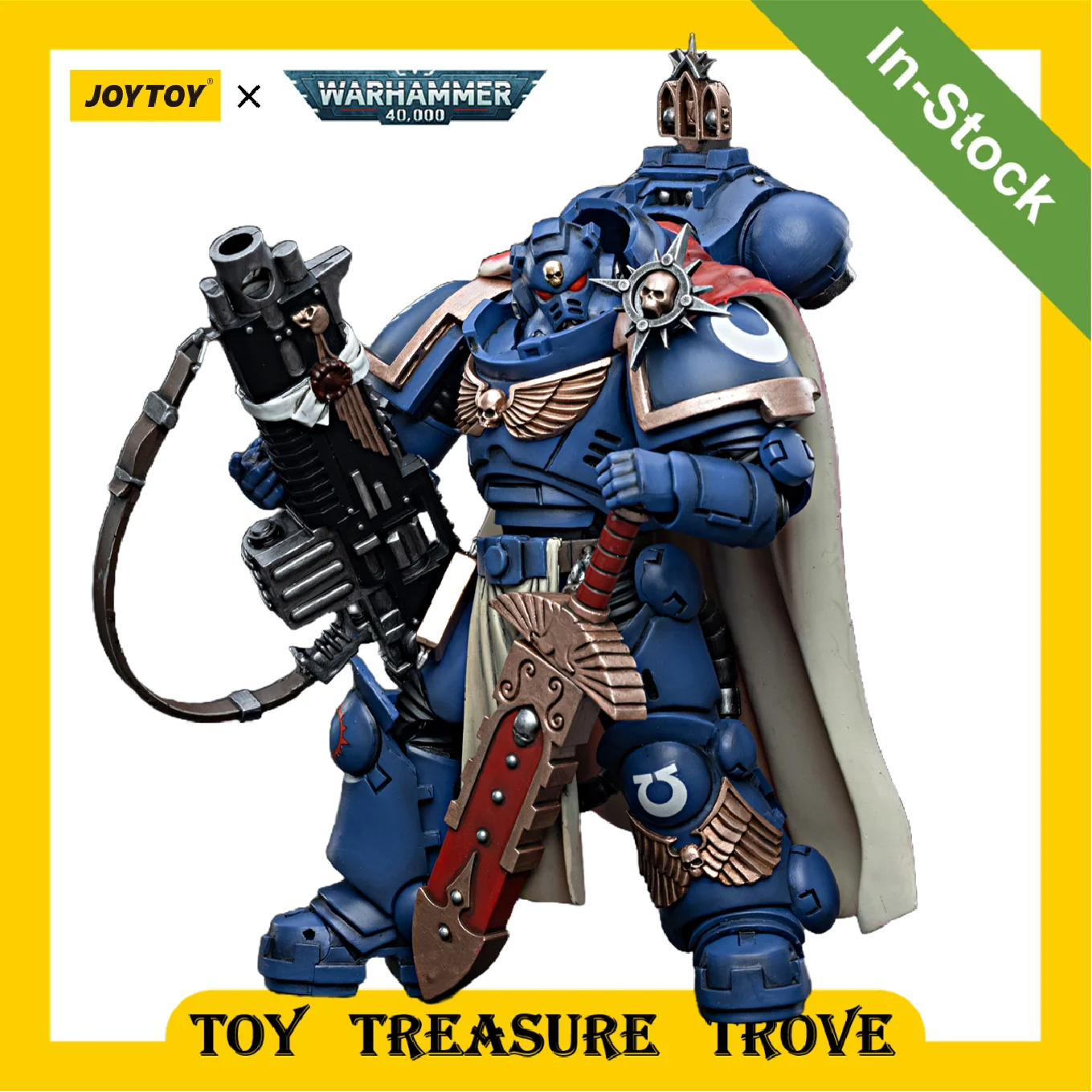 

[IN STOCK] JOYTOY Warhammer 40k 1/18 Action Figure Ultramarines Captain with Master-crafted Heavy Bolt Rifle