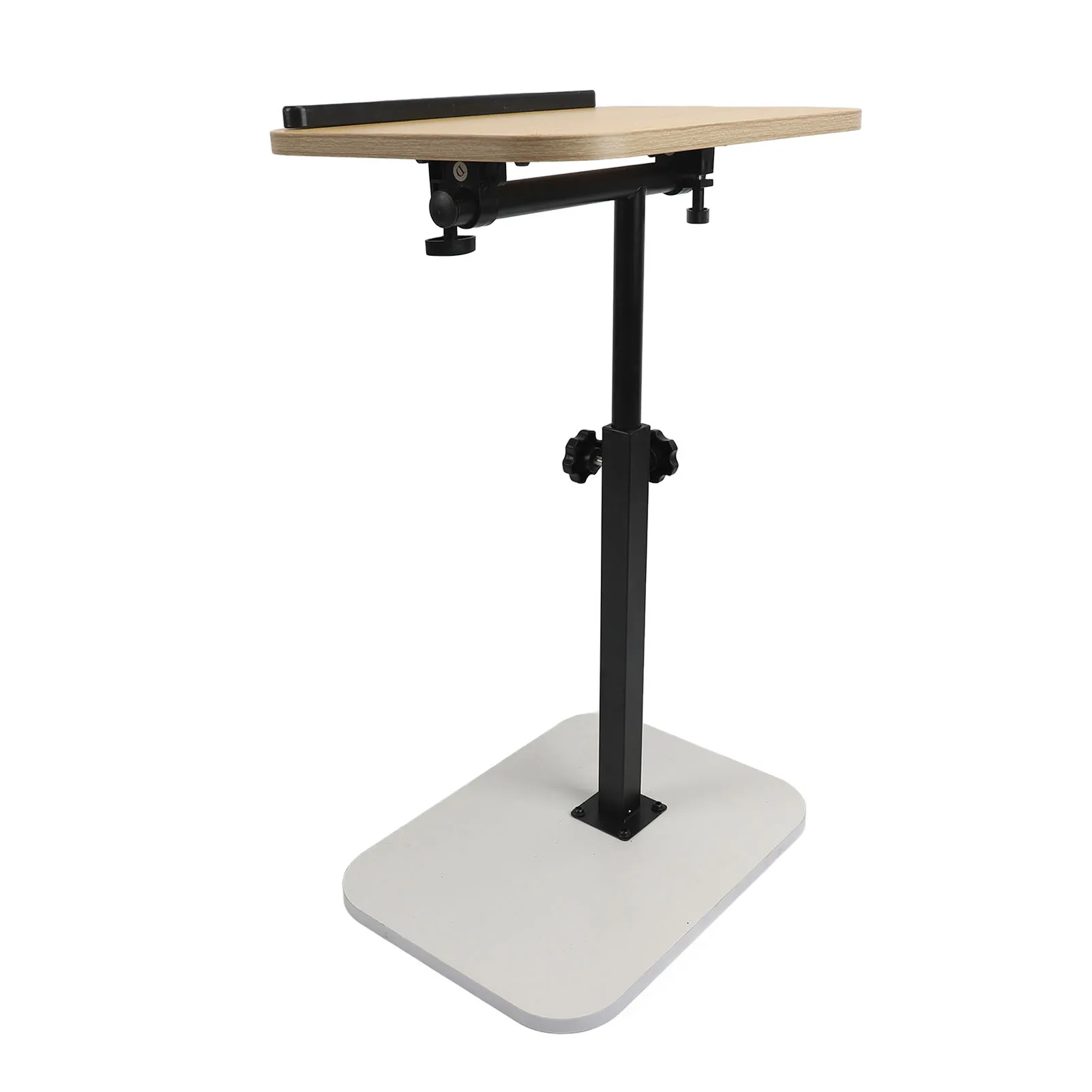 Bedside Table Space Saving Height Adjustment Carbon Steel Strong Load Bearing C Shaped Side Table Tilt Top for Living Room