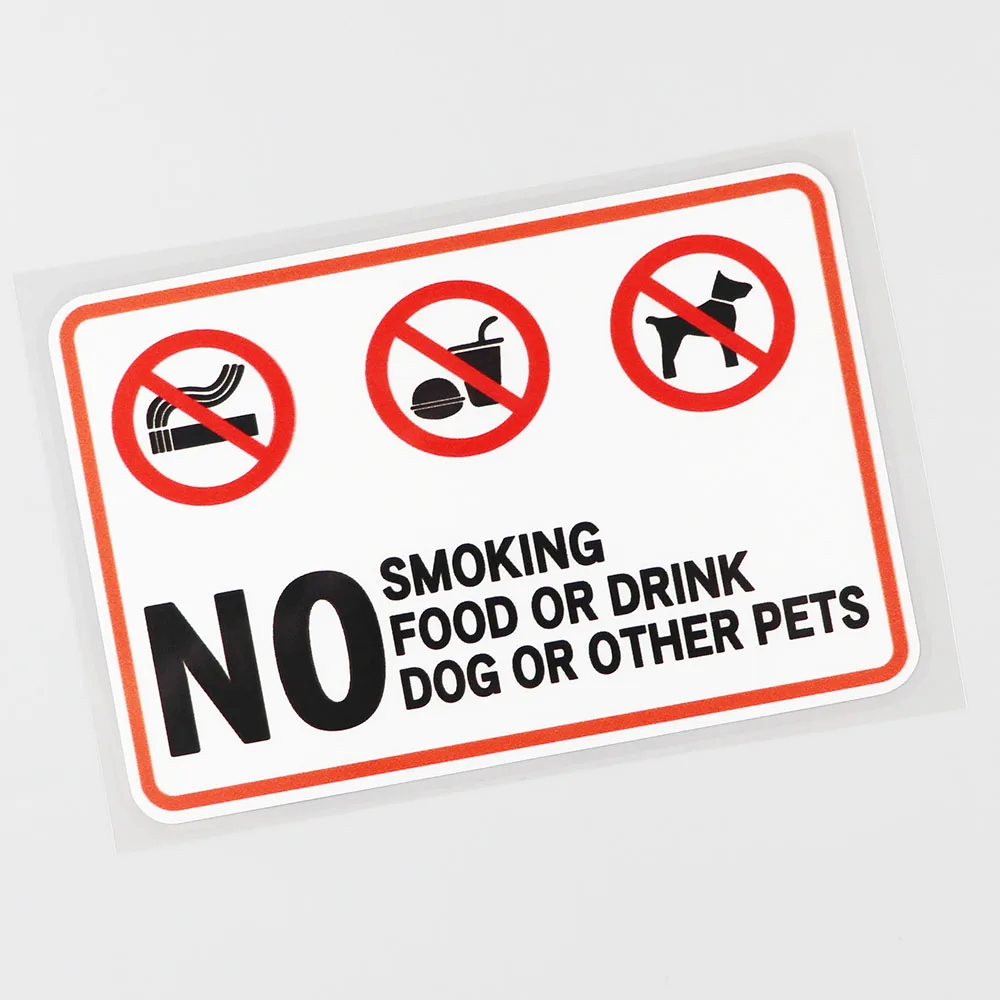 

Jpct no smoking food or drink dog decal for warning signs in shopping malls, waterproof car sticker 13.8cm × 9.2CM