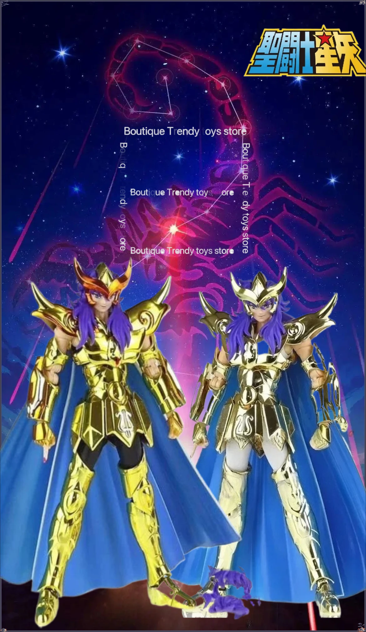 

В наличии: Модель CS Saint Seiya Myth Cloth EX 2.0 Скорпион Мило, 24K/OCE золото, Металлические доспехи Рыцарей Зодиака, Аниме-фигурка